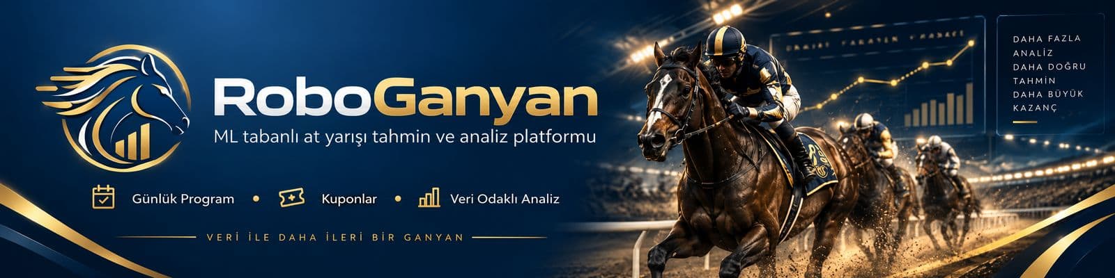 RoboGanyan -- ML tabanlı at yarışı tahmin ve analiz platformu